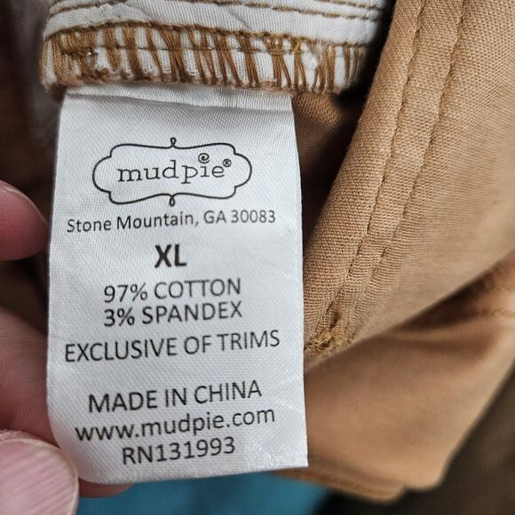 NWT Mud Pie Crawford Wide Leg Cropped Jeans Women's XL (32x26) Burnt Orange - Picture 4 of 11